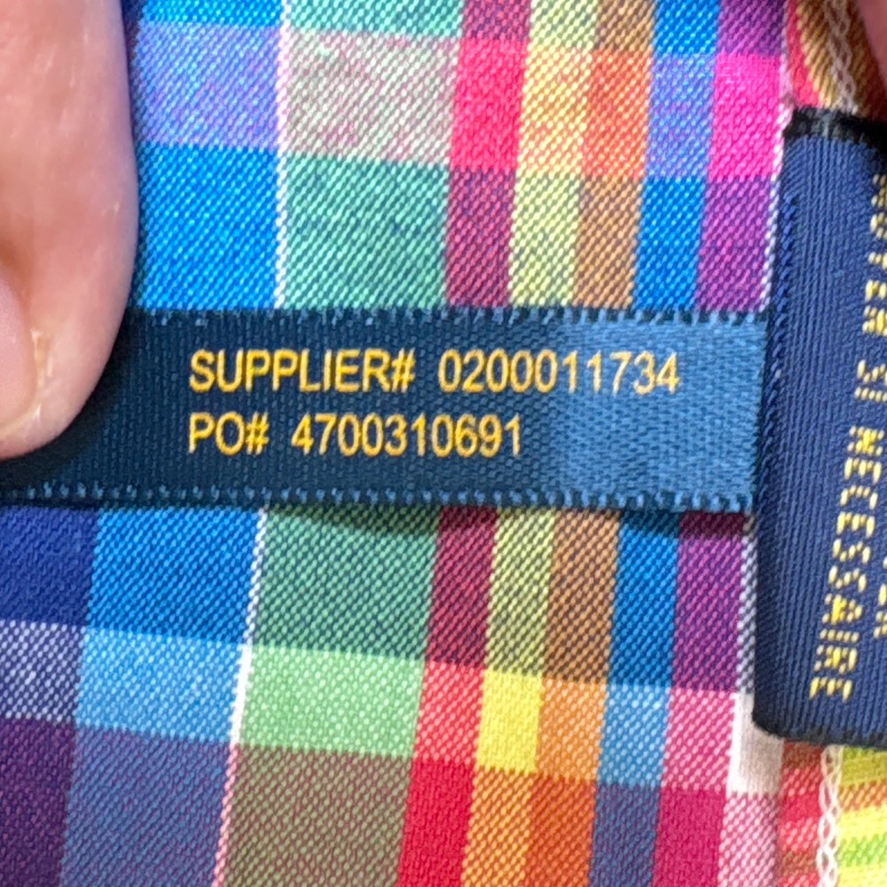 Polo Ralph Lauren Mens XS Pink Green Blue Plaid Cotton Button Down Shirt - Picture 9 of 12